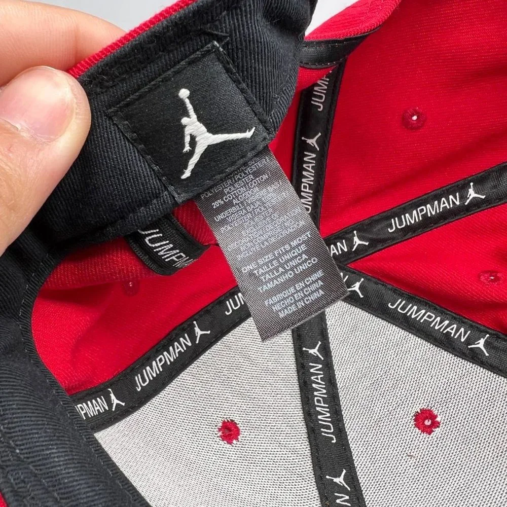 Air Jordan Red Black Jumpman Hat Snapback Cap Men Used‎